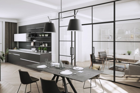 Inspirujące przeszklenia między wnętrzami